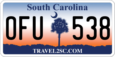 SC license plate OFU538