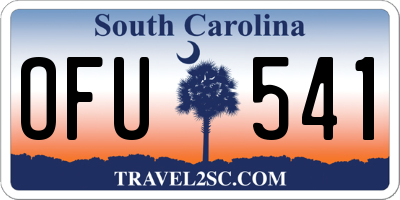 SC license plate OFU541