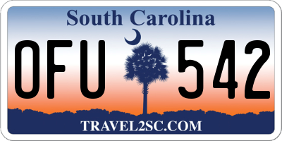 SC license plate OFU542