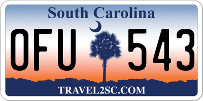 SC license plate OFU543