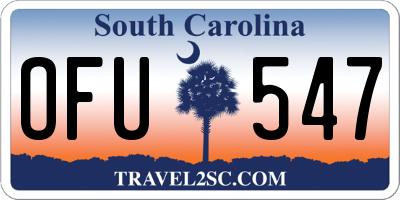 SC license plate OFU547