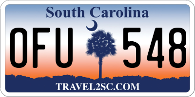 SC license plate OFU548