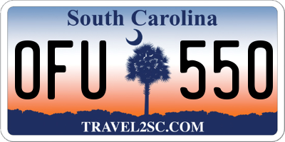 SC license plate OFU550