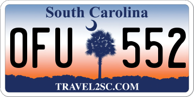 SC license plate OFU552