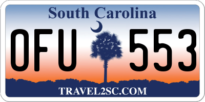 SC license plate OFU553