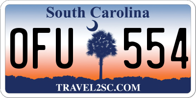 SC license plate OFU554