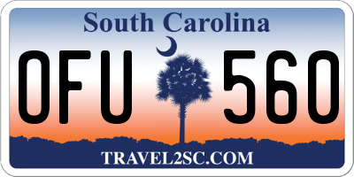 SC license plate OFU560