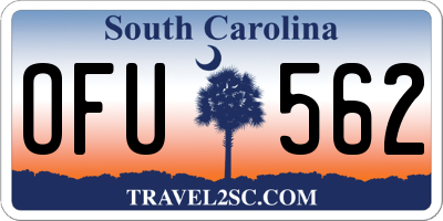 SC license plate OFU562