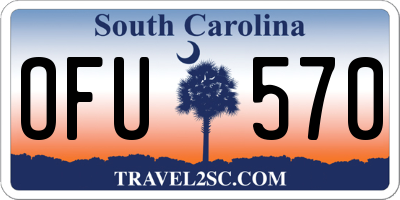 SC license plate OFU570