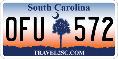 SC license plate OFU572