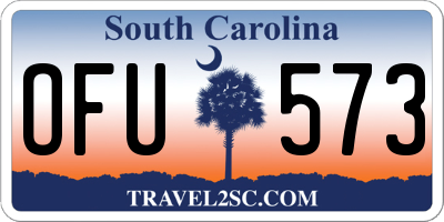 SC license plate OFU573