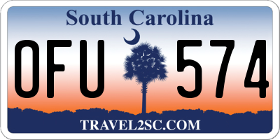 SC license plate OFU574