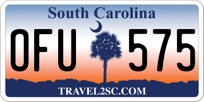 SC license plate OFU575