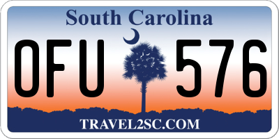 SC license plate OFU576