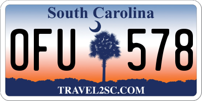 SC license plate OFU578