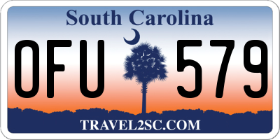 SC license plate OFU579
