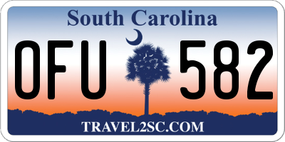 SC license plate OFU582