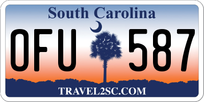 SC license plate OFU587