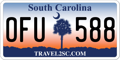 SC license plate OFU588