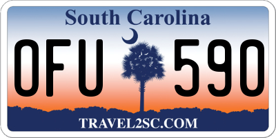 SC license plate OFU590