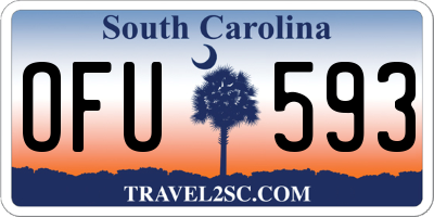 SC license plate OFU593