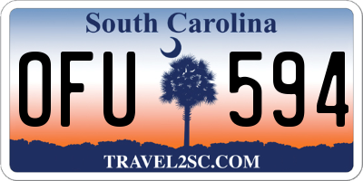 SC license plate OFU594