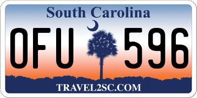 SC license plate OFU596