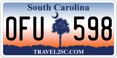SC license plate OFU598