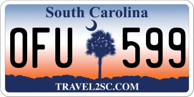 SC license plate OFU599