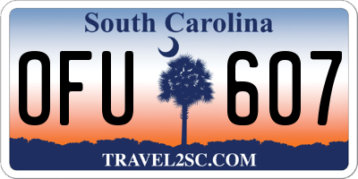 SC license plate OFU607