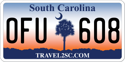 SC license plate OFU608
