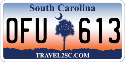 SC license plate OFU613