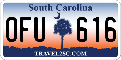SC license plate OFU616
