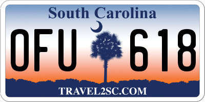 SC license plate OFU618