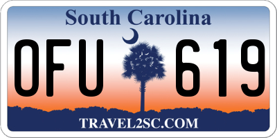 SC license plate OFU619