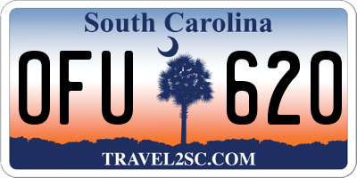 SC license plate OFU620