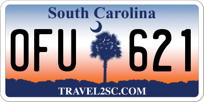 SC license plate OFU621