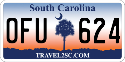 SC license plate OFU624