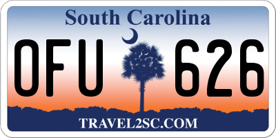 SC license plate OFU626