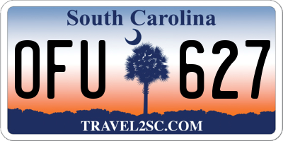 SC license plate OFU627