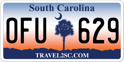 SC license plate OFU629