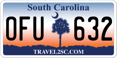 SC license plate OFU632