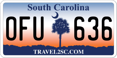 SC license plate OFU636