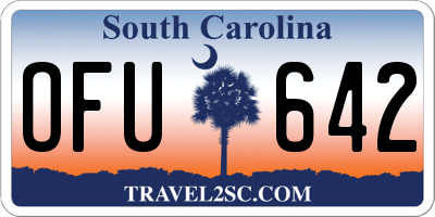SC license plate OFU642