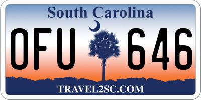 SC license plate OFU646