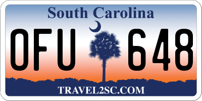 SC license plate OFU648