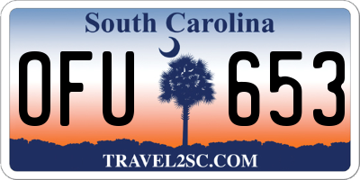 SC license plate OFU653