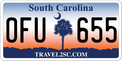 SC license plate OFU655