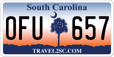 SC license plate OFU657