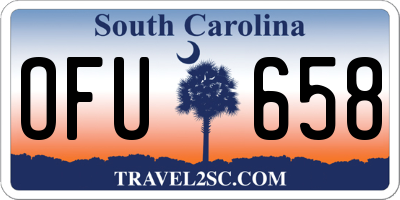 SC license plate OFU658
